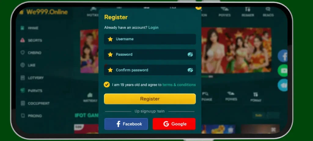 How to Register an Account on the We999 Game